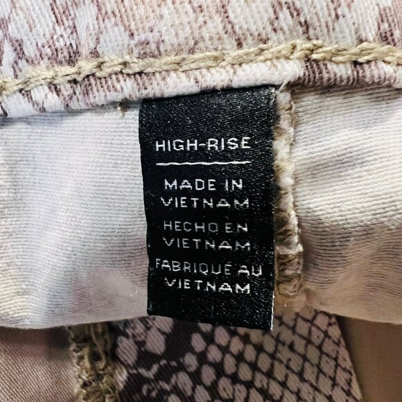 White House Black Market-Women's Snake Skin Print-High Rise Ankle Pants-Stretch - Picture 12 of 16